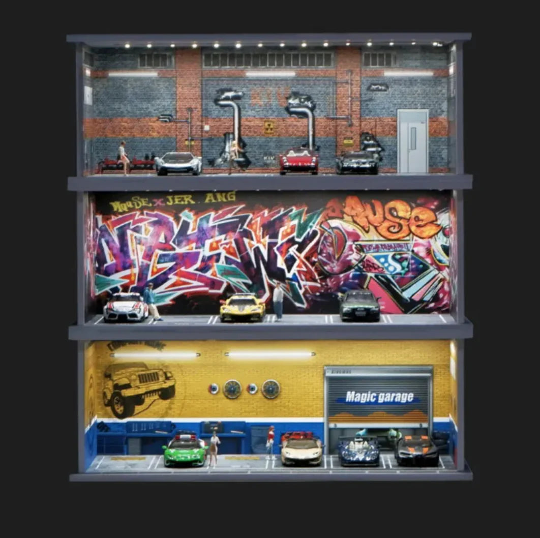 Miniature Parking Lot Display Shelf WEM Support (www.WEM.support)