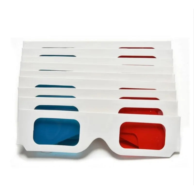 Cinema Glasses Paper Red Blue 3D Stereo Glasses WEM Support (www.WEM.support)