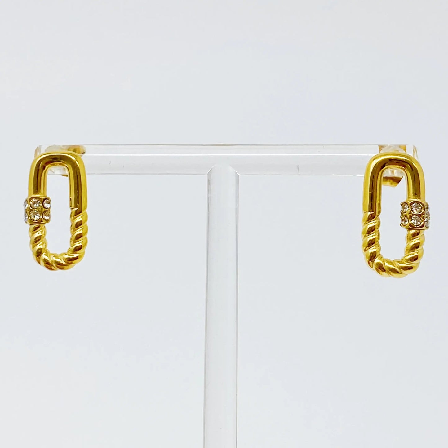 Cabled Link Stud Earrings WEM Support (www.WEM.support)