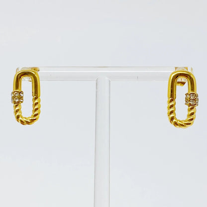 Cabled Link Stud Earrings WEM Support (www.WEM.support)