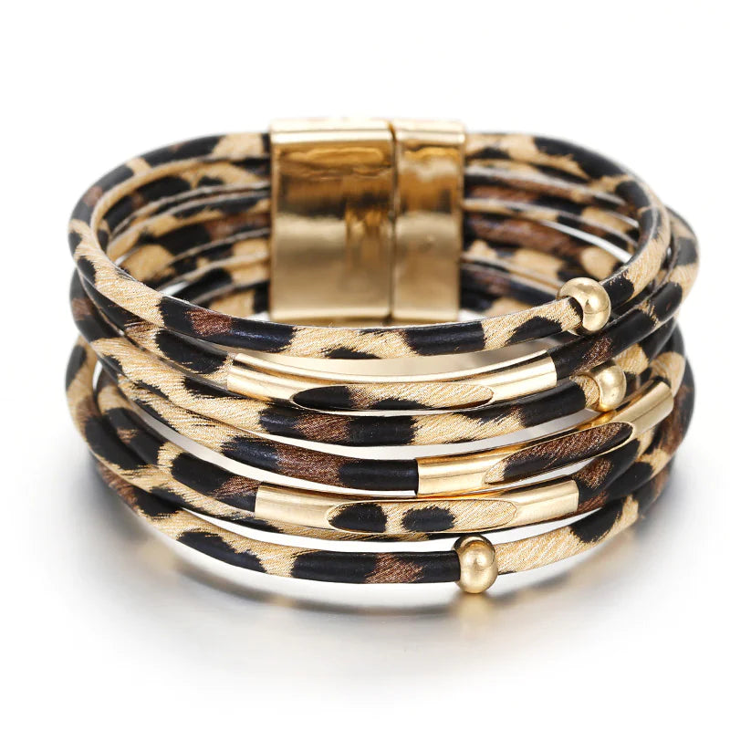 Trendy Leopard Leather Band