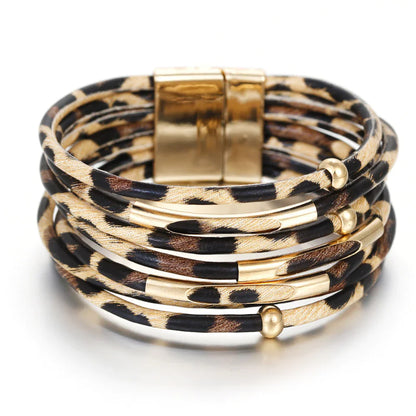 Trendy Leopard Leather Band