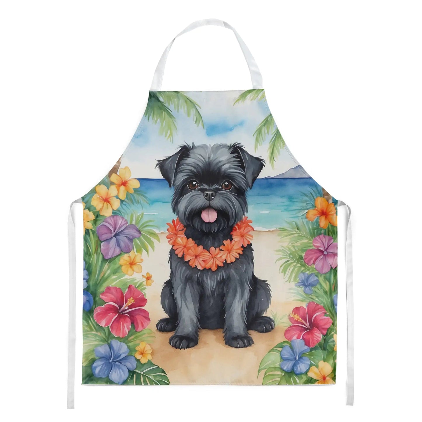 Affenpinscher Luau Apron WEM Support (www.WEM.support)
