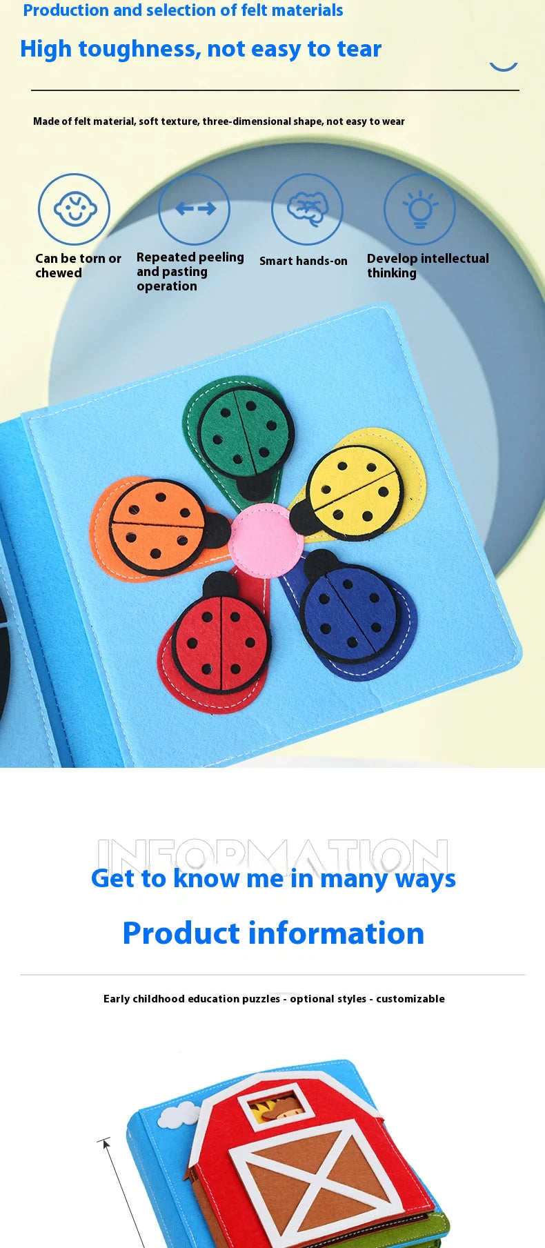 Kit Educativo Infantil de Fieltro DIY