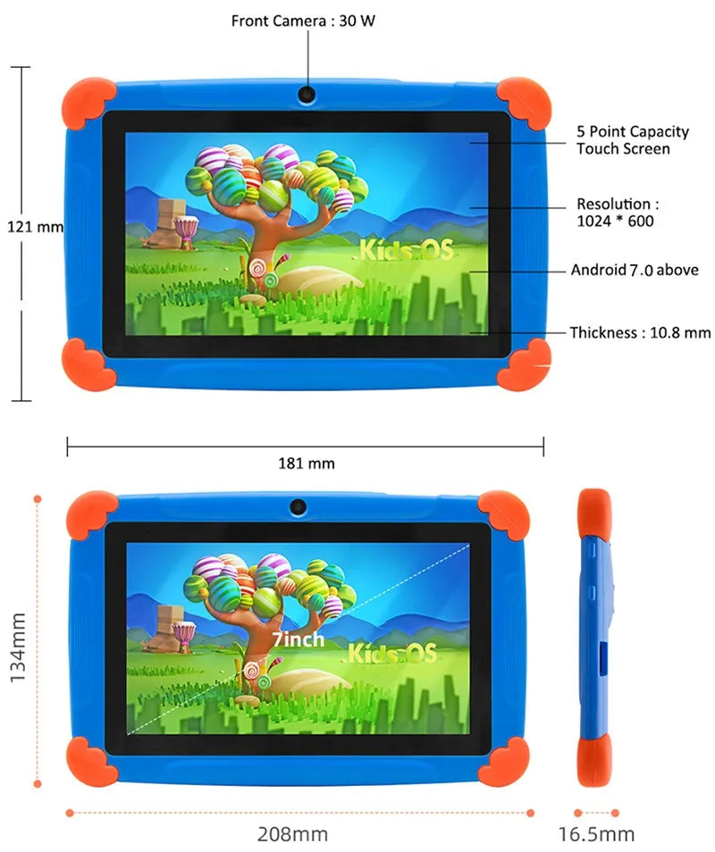 Educational 7-inch 18GB Children's Learning Tablet WEM Support (www.WEM.support)