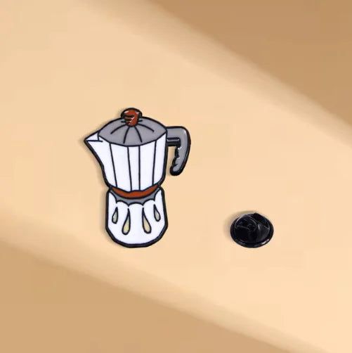 Cat & Coffee Enamel Pin Set WEM Support (www.WEM.support)