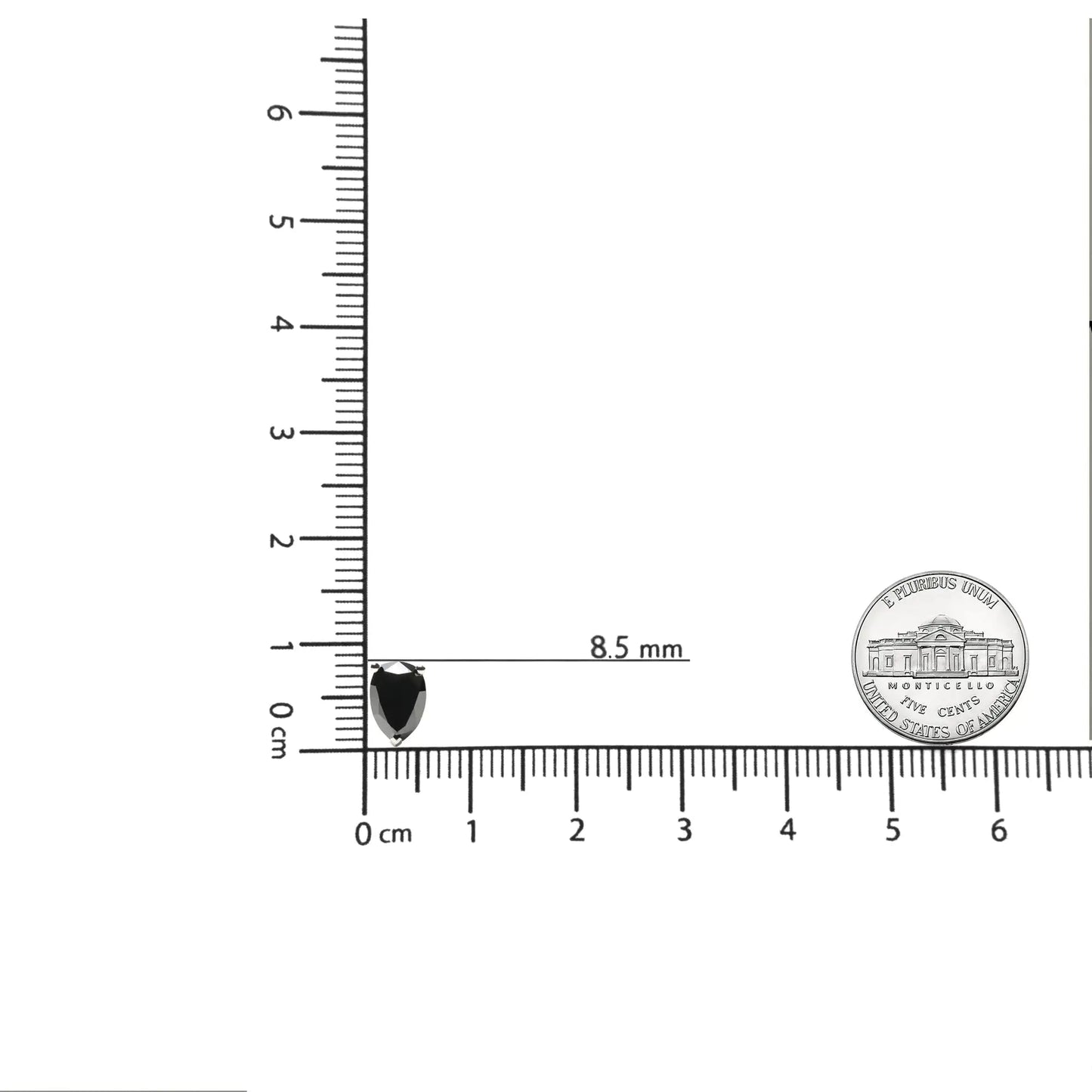 14K White Gold 2.00 Cttw Pear Cut Black Diamond Stud Earrings WEM Support (www.WEM.support)