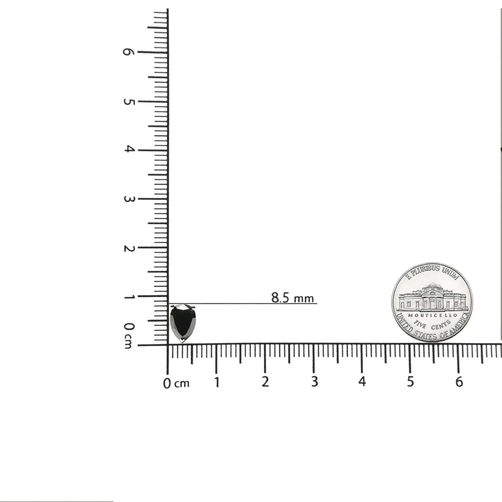 14K White Gold 2.00 Cttw Pear Cut Black Diamond Stud Earrings WEM Support (www.WEM.support)