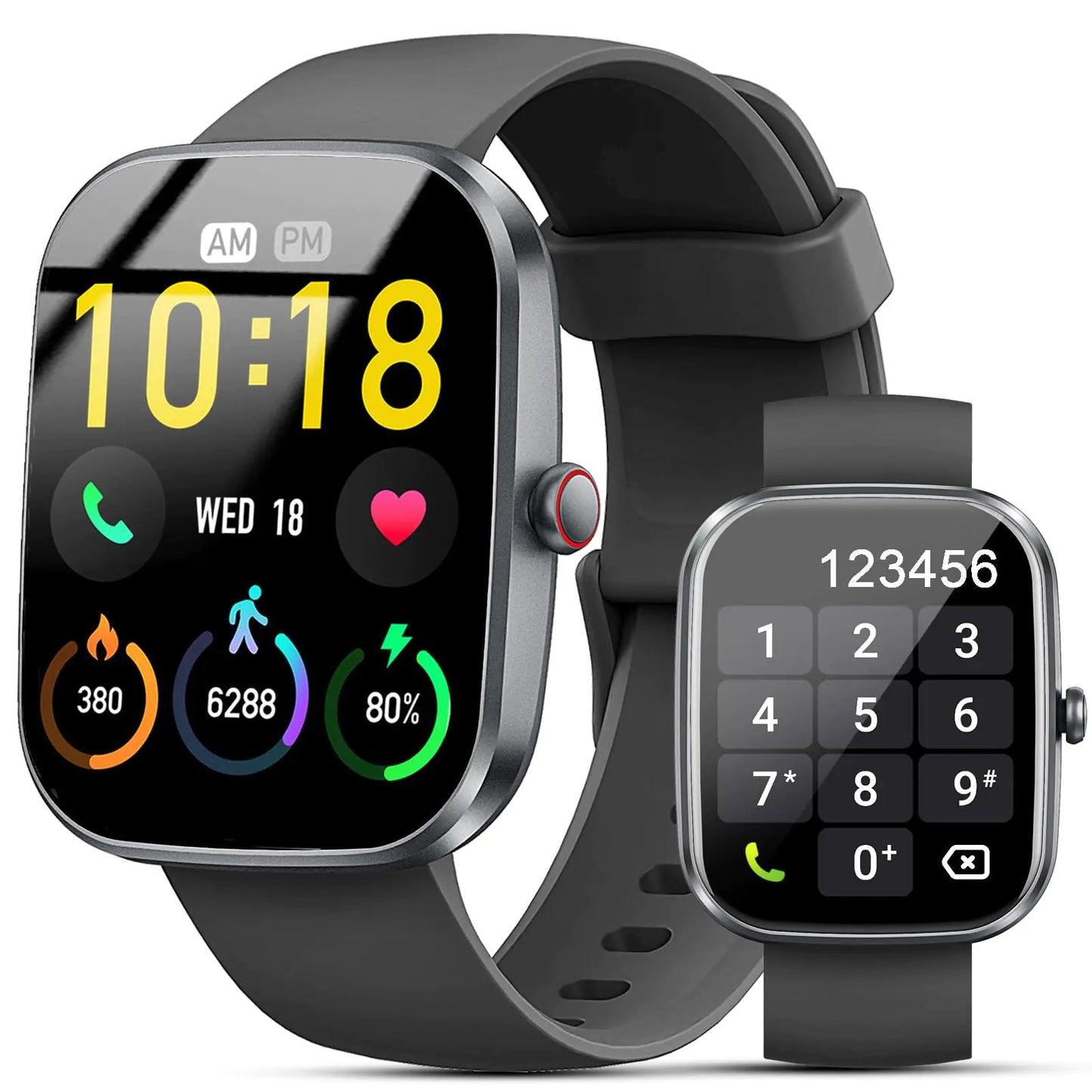Kuizil Smart Watch 1.91" HD Smartwatch para Hombres y Mujeres (Responder/Hacer Llamadas) Rastreador de Actividad Física con más de 100 Modos Deportivos IP68 Resistente al Agua Monitor de Ritmo Cardíaco/Sueño Podómetro para Android iOS HejK.com