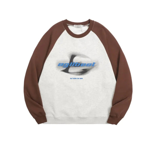 Virtual Shadow Printed Long-Sleeved Sweater WEM Support (www.WEM.support)