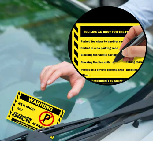 You Parked Like An Idiot Warning Sign WEM Support (www.WEM.support)