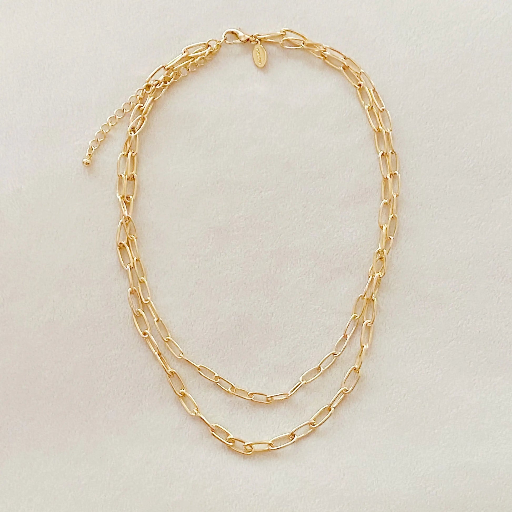 Double The Gold Chain Link Necklace WEM Support (www.WEM.support)
