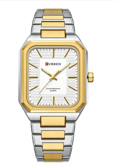 Men's Steel Band Square Quartz Watch WEM Support (www.WEM.support)