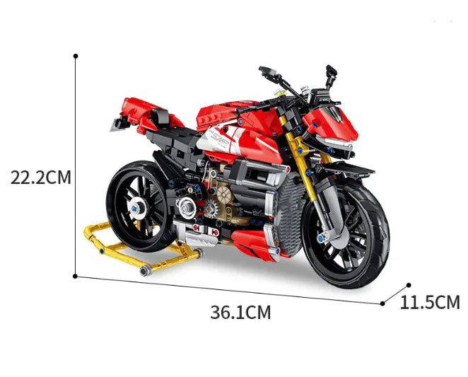 Building Blocks Motorcycle Toy WEM Support (www.WEM.support)