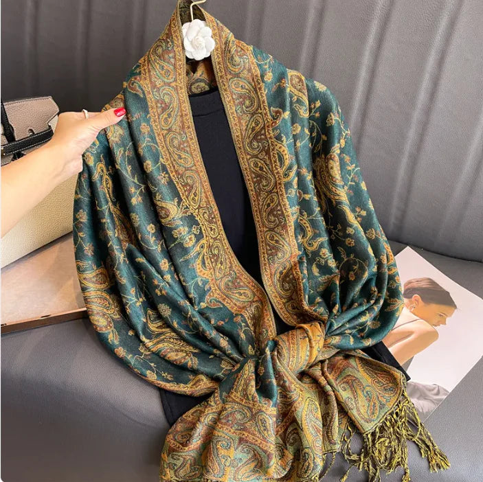 Cashmere Shawl – Women's Printed Warm Scarf WEM Support (www.WEM.support)