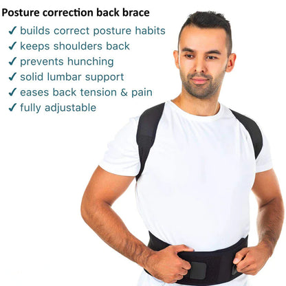Posture Corrector Support Magnetic Back Shoulder Brace Belt Band For Men Women WEM Support (www.WEM.support)