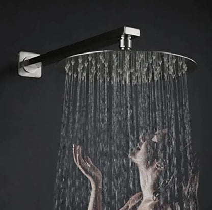 Large Chrome Stainless Steel Rainfall Shower Head