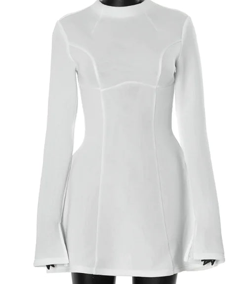 Solid Color Crew Neck Long Sleeve Slim Skirt (1 Piece) HejK.com Marketplace LLC