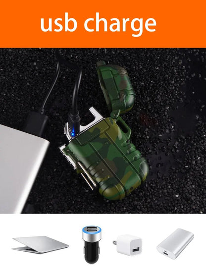 Schlankes wasserdichtes USB-Plasma-Feuerzeug WEM Support (www.WEM.support)