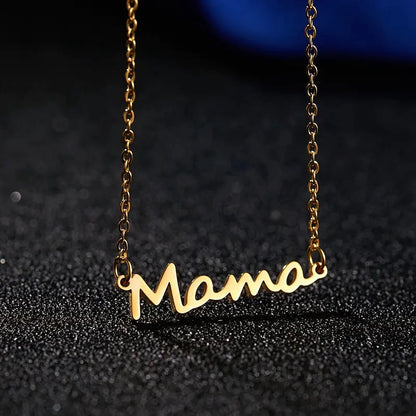 Mama Letter Pendant Necklace WEM Support (www.WEM.support)