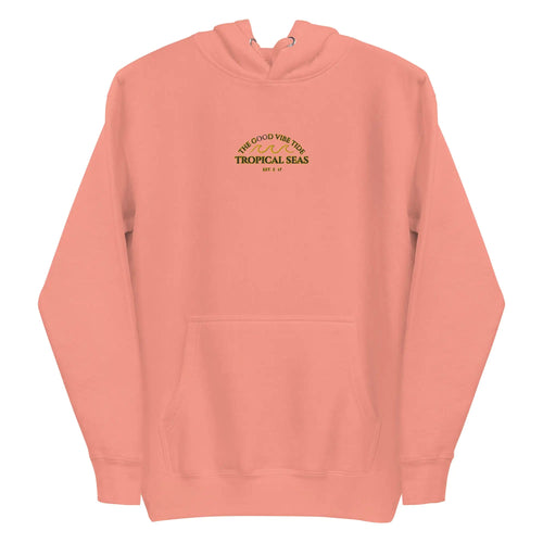 Tropical Seas Center Waves Hoodie WEM Support (www.WEM.support)