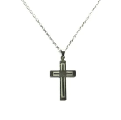 Luminous Stainless Steel Cross Necklace HejK.com Marketplace LLC