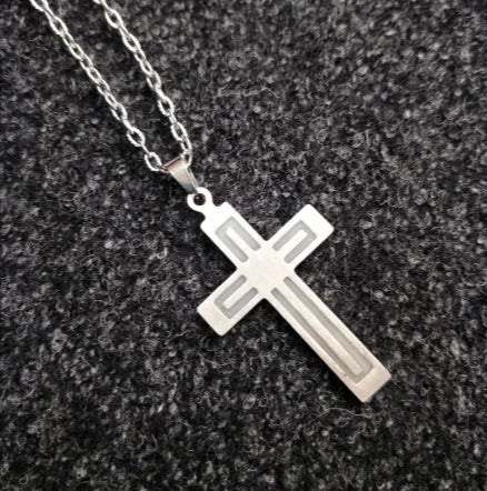 Luminous Stainless Steel Cross Necklace HejK.com Marketplace LLC