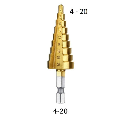 Stahl-Titanium Stufenbohrer WEM Support (www.WEM.support)