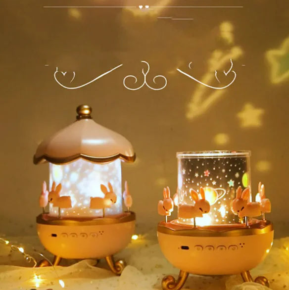 Projetor Musical Giratório de Coelho WEM Support (www.WEM.support)