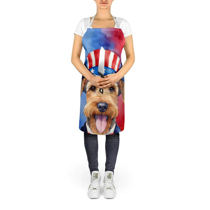 Airedale Terrier Patriotic American Apron WEM Support (www.WEM.support)