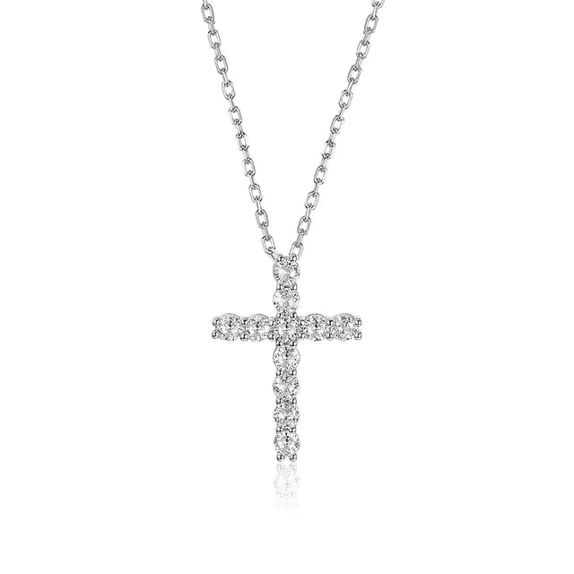Moissanite Cross Pendants For Women WEM Support (www.WEM.support)