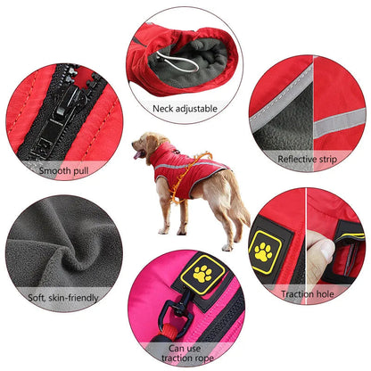Thickened dog clothes windproof pet jacket WEM Support (www.WEM.support)
