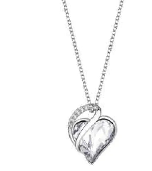 CrystalHeart Heart-Shaped Pendant Necklace WEM Support (www.WEM.support)