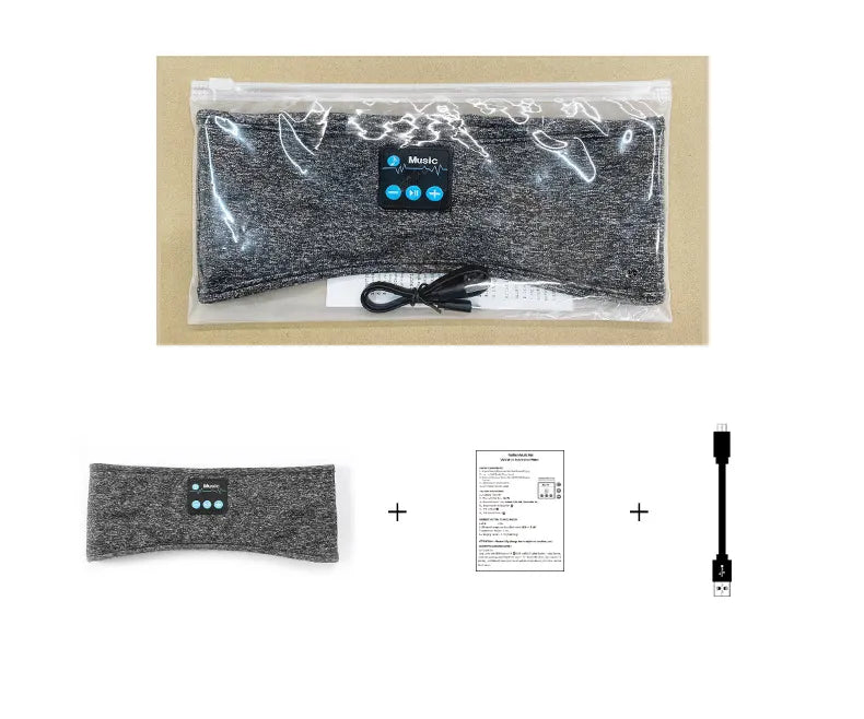 Bluetooth Sports Sleep Headband with Music WEM Support (www.WEM.support)