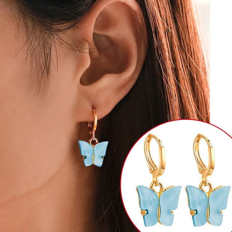 New Fashion Small Butterfly Drop Earrings For Women WEM Support (www.WEM.support)