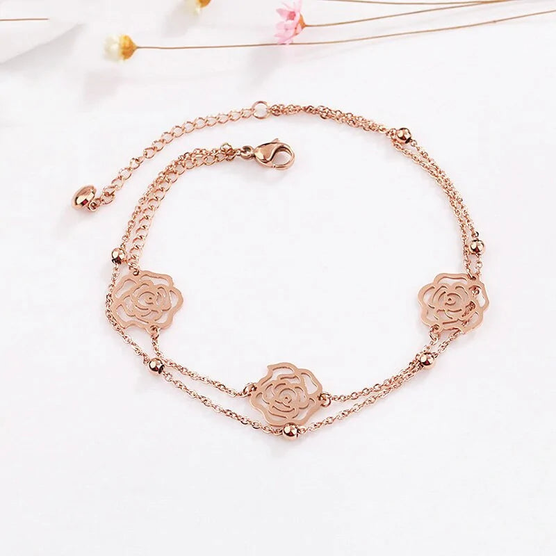 Minimalist Rose Anklet WEM Support (www.WEM.support)