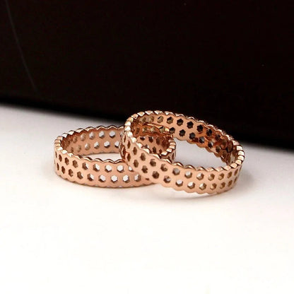 Honeycomb Ring - Rose Gold WEM Support (www.WEM.support)