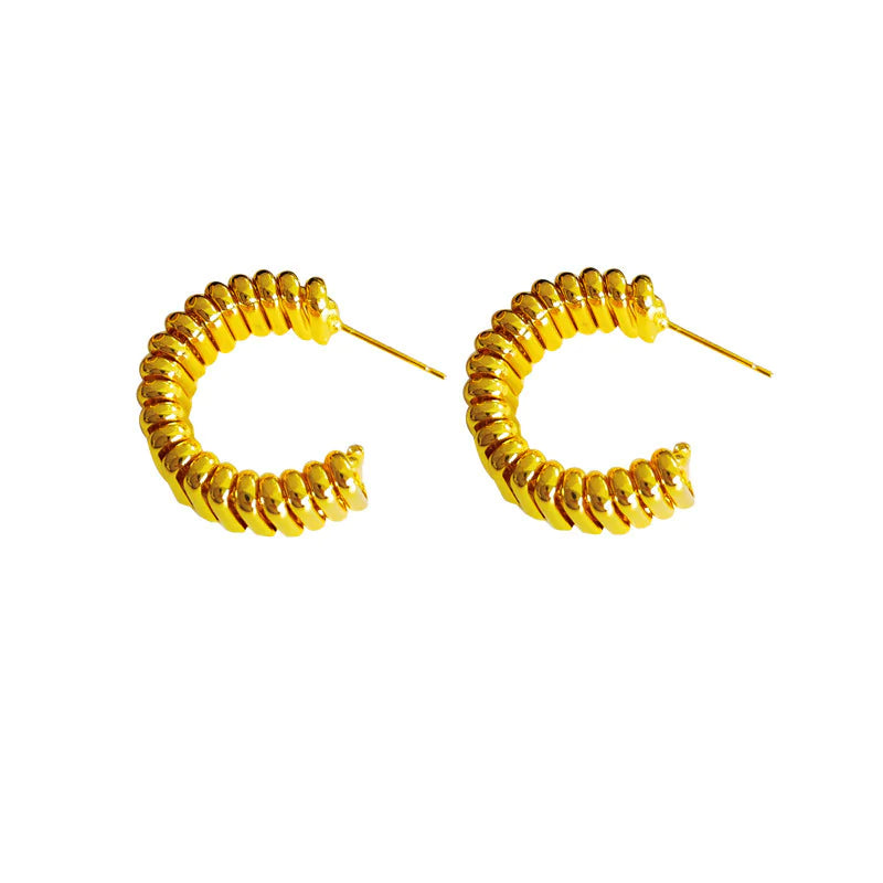 Copper Gold Spring Earrings WEM Support (www.WEM.support)