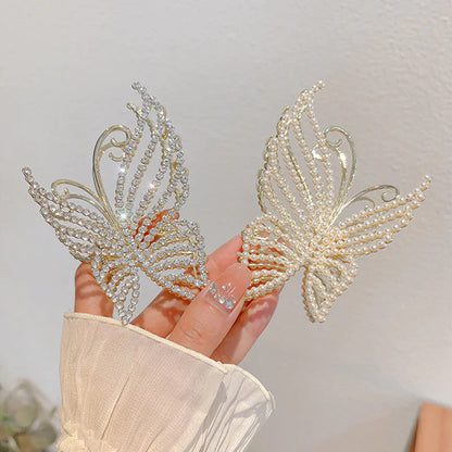 Pearl Butterfly Hair Clip WEM Support (www.WEM.support)