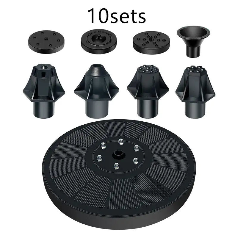 Solar Water Mercury Garden Miniature Floating Fountain WEM Support (www.WEM.support)