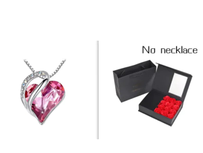 CrystalHeart Heart-Shaped Pendant Necklace WEM Support (www.WEM.support)