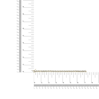 10k Yellow Gold 1.00 Cttw Round-Cut and Baguette-Cut S-Link 7.25" Bracelet (I-J Color, I2-I3 Clarity) WEM Support (www.WEM.support)