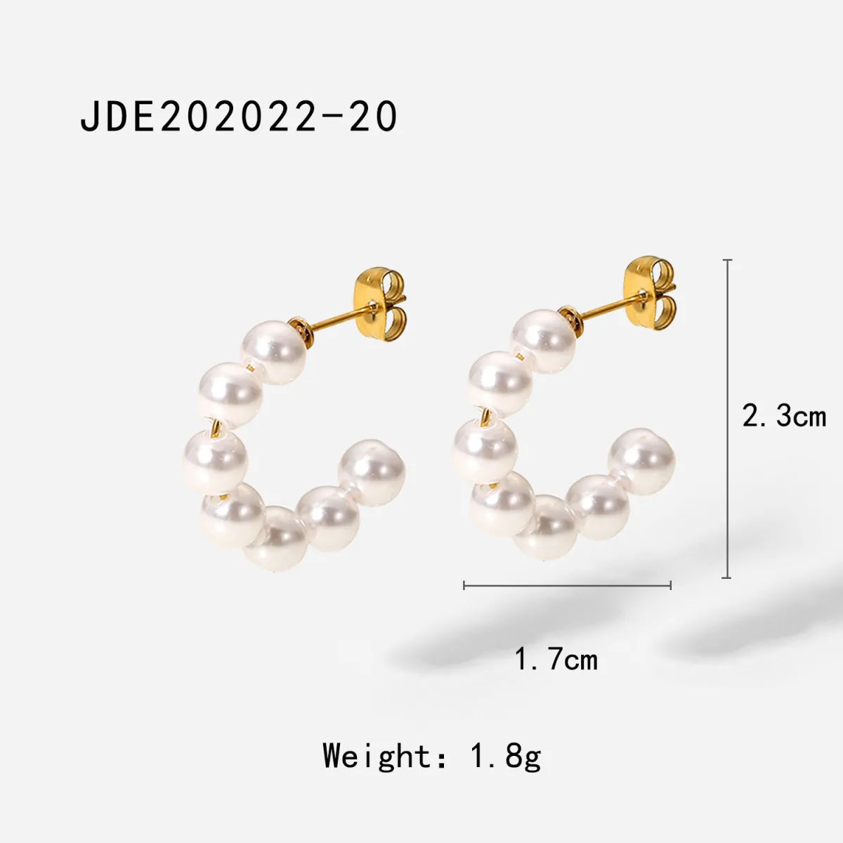 Fashionable Stainless Steel Pearl Earrings HejK.com