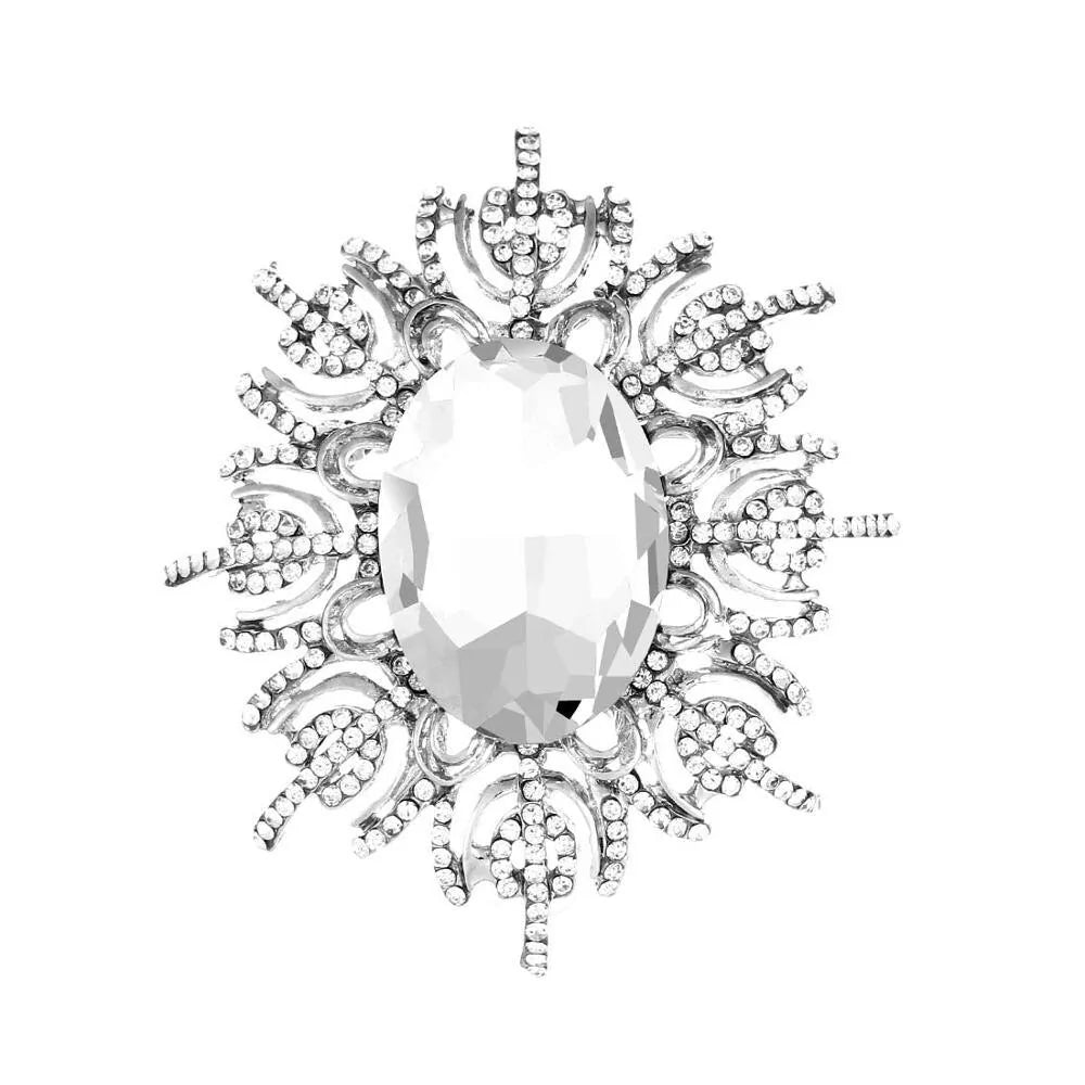 Pearly Flower Swath Brooch WEM Support (www.WEM.support)