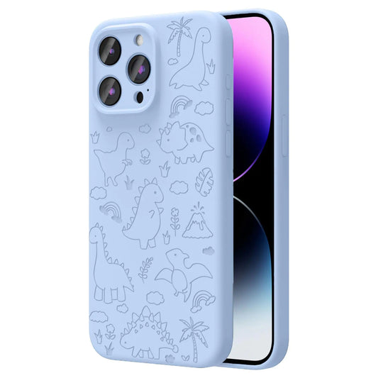 This image displays a charming and playful magnetic engraved case designed for the iPhone 11 Pro Max. The case is crafted from a soft, liquid silicone material that enhances grip and provides protection against drops.
