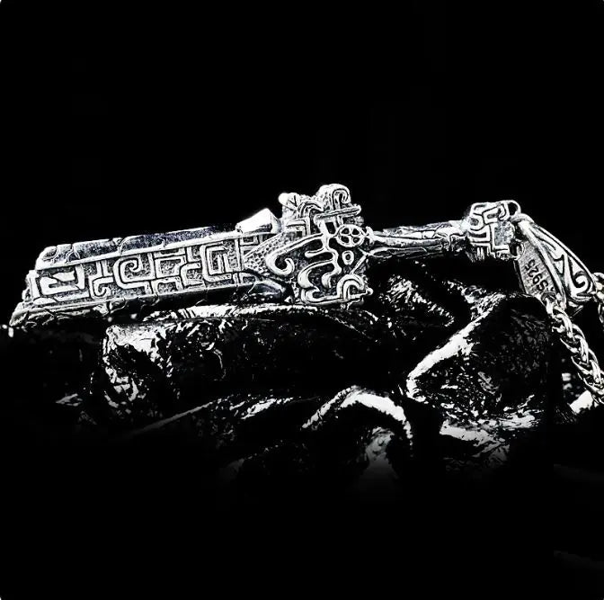 Male Vintage Fashion Thai Silver Pendant Necklace HejK.com