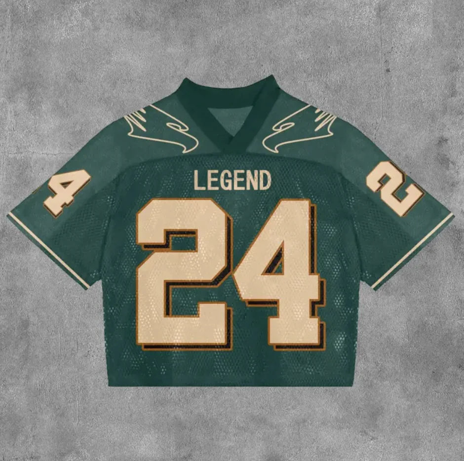 Two men's casual T-shirts with round neck, short sleeves, and digital print design in camouflage pattern with the number 97 and text on them.