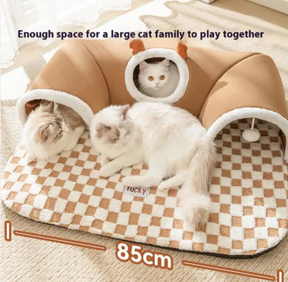 "Cozy Cat Play Tunnel