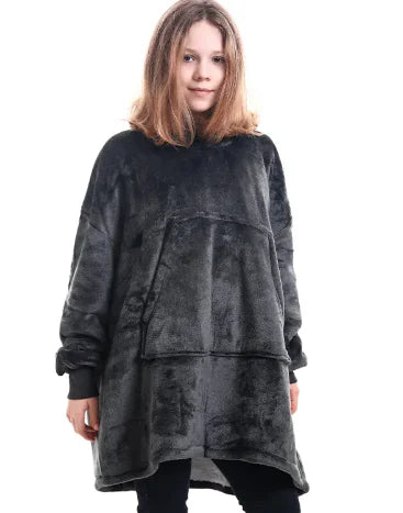 Women's Hooded Pullover Sweater Blanket WEM Support (www.WEM.support)