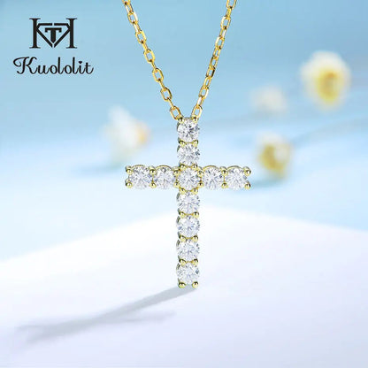 Moissanite Cross Pendants For Women WEM Support (www.WEM.support)
